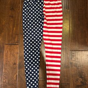 Justify Kids Leggings in Red, White, and Blue